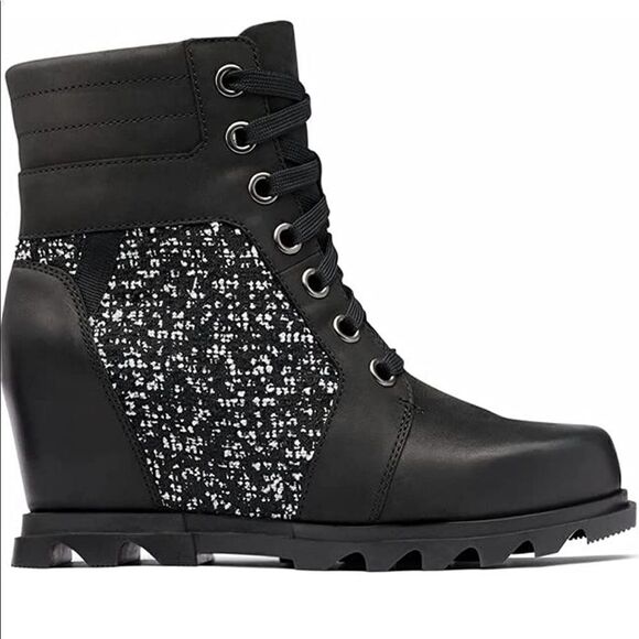 SOREL Women's Joan of Arctic Wedge III Lexie Boot Waterproof Leather Wedge 10 - Picture 1 of 3
